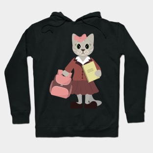 Cat schoolgirl Hoodie